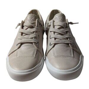 Blowfish Malibu Womens Beige Faux Leather Lace Up Slip On Sneakers Size 9 NWOB